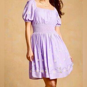 Disney Daisy Duck Smock Waist M Size Dress